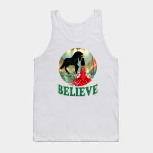 Believe. Unicorn and Mermaid Tank Top